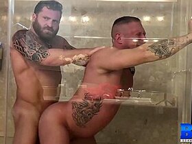 Fucks Doggystyle In Bareback Shower With Riley Mitchel