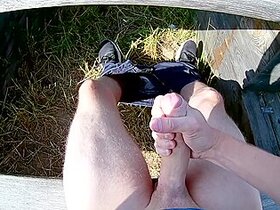 Caught By A Jogger Just When I Cuming...risky Public/outdoors